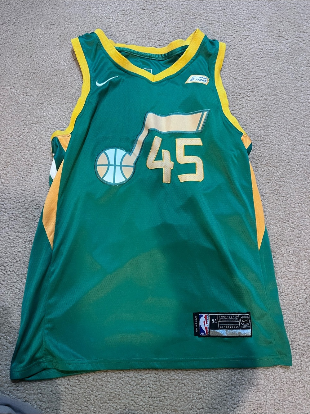 Nike NBA Utah jazz Donovan Mitchell’s jersey green